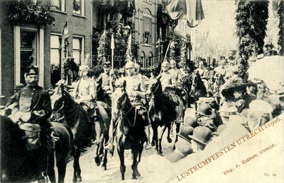 220645 Afbeelding van de maskeradeoptocht met als thema De triomftocht van Germanicus binnen Rome in 17 na Chr. ter ...